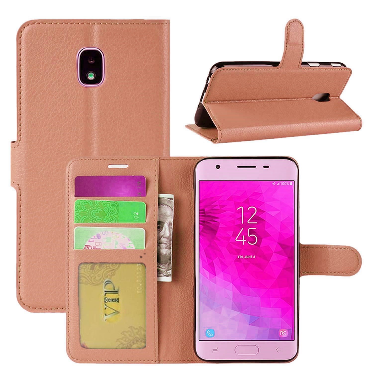 Leather Folio Wallet Case for Samsung Galaxy J3 2018 Leather Folio Wallet Case for Samsung Galaxy J3 2018